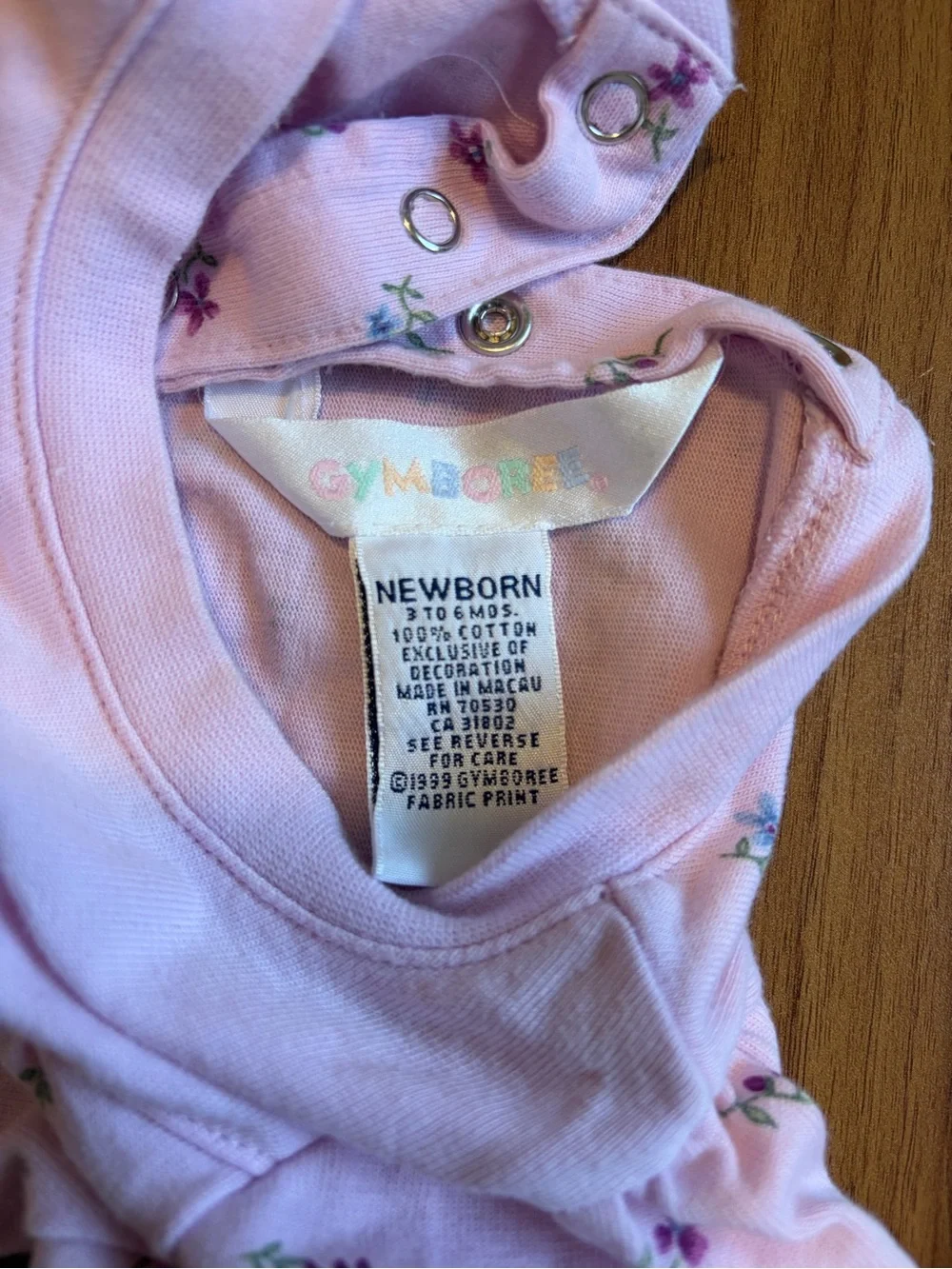 Vintage Rainbow Tag Gymboree 3-6M Romper